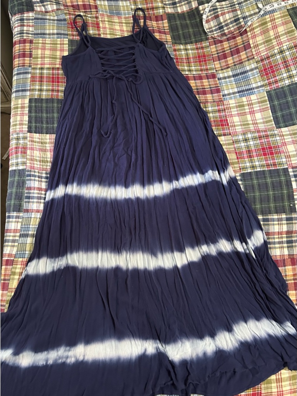 torrid Navy Smocked Maxi Dress with Spaghetti Straps - Picture 8 of 9